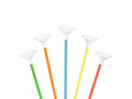 EKO Bețe de hârtie cu dopuri pentru baloane - culori mixte - 10 buc.