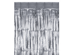 Perdea - perdea de ușă metalică argintie - 100 x 200 cm
