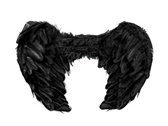 Aripi de înger negru - 60 x 45 cm