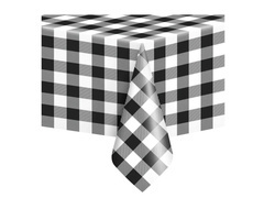 Față de masă negru și alb - 137 x 274 cm - 1 buc.