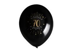Baloane tipărite din latex negru 70 - 23 cm - 8 buc.
