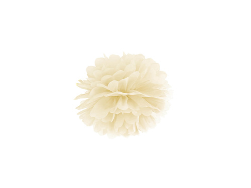 Decorațiuni florale suspendate pom pom - crem - 25 cm - 1 buc.