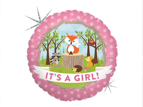 Balon de foitaj cu animale de pădure - 46 cm - 1 buc.