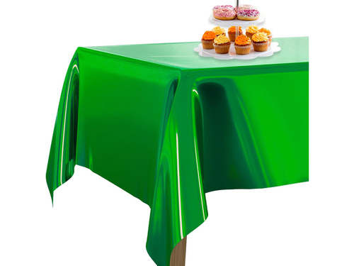 Față de masă verde metalizat - 137 x 183 cm - 1 buc.