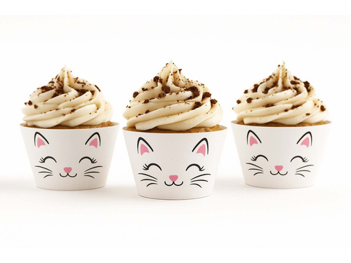 Folii pentru cupcakes Kitten - 6 buc.