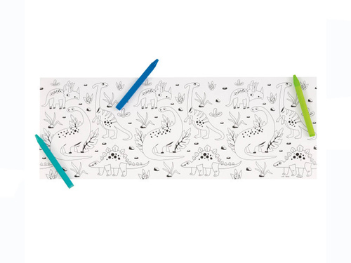 Carte de colorat dinozauri + creioane colorate - 3 buc.