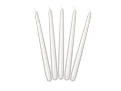 Lumânare con perlat metalic - 24 cm - 10 buc.