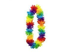 Colier ghirlandă hawaiiană colorată - 100 cm - 1 buc.
