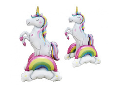 Balon din folie cu unicorn și curcubeu - 94 x 52 cm - 1 buc.