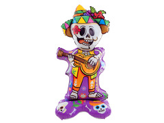 Schelet mexican în picioare balon de folie - 155 cm - 1 buc.