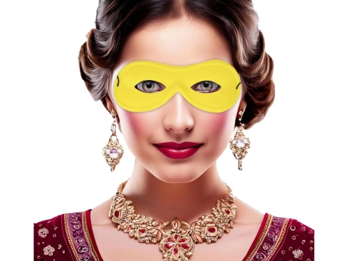 Mască de carnaval aurie - 1 buc.