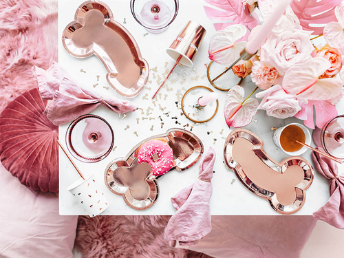 Aceleași penisuri pentru totdeauna plăci de aur roz - 26,5 cm - 6 buc.