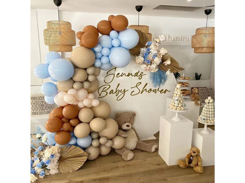 Set de baloane pentru ghirlanda de baloane maro și albastru - 80 buc.