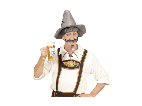 Peruca bavareză cu mustață și cioc