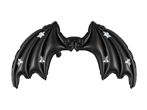 Balon cu aripi de liliac din folie neagră - 85 x 50 cm - 1 buc.