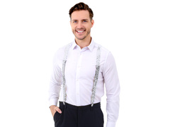 Bretele cu paiete - argintiu - 1 buc.