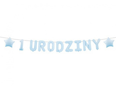 Ghirlandă de hârtie albastră - 150 cm - 1 buc.