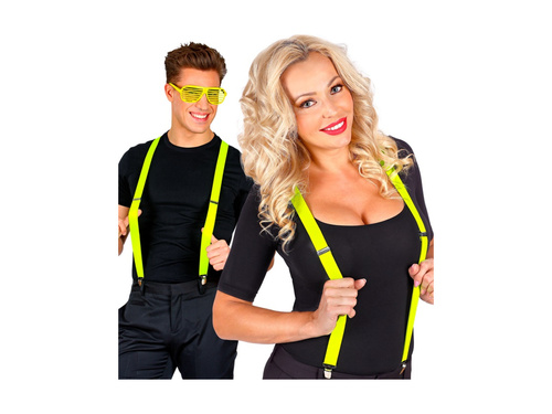 Bretele disco galben neon