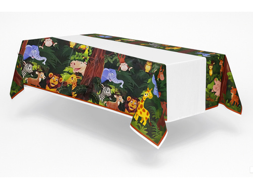 Pânză de masă pentru ziua de naștere Safari - 108 x 180 cm - 1 buc.