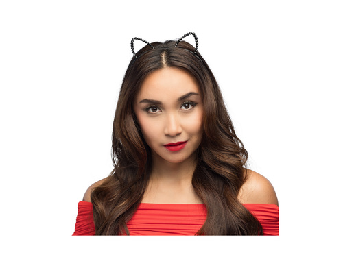 Bentiță pentru pisică cu diamant negru