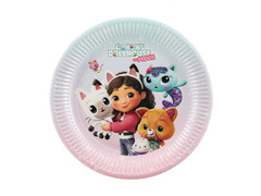 Farfurii de hârtie pentru aniversarea casei pisicii lui Gabi - 23 cm - 6 buc.