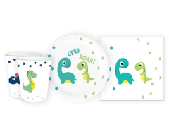 Set aniversar dinozauri fericiți - 44 buc.