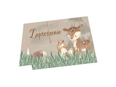 Invitații aniversare Animale de pădure - 6 buc.