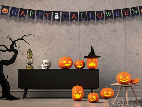 Banner Halloween fericit - 300 cm - 1 buc.