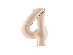 Balon din folie numărul 4 bej închis - 72 cm - 1 buc.