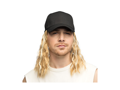 Pălărie Casey cu perucă blondă/neagră