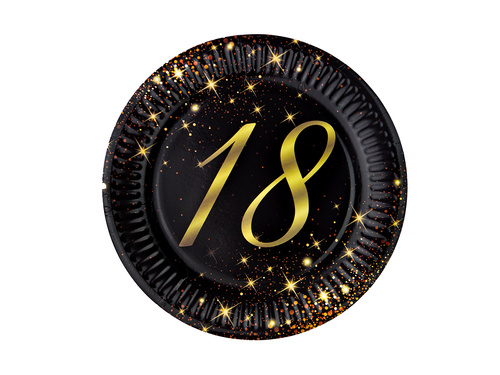 Set de hârtie strălucitoare pentru petrecerea celei de-a 18-a aniversări - 24 buc.