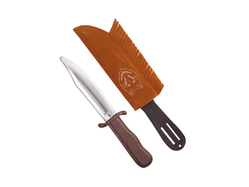 Cuțit indian cu teacă din imitație de piele de căprioară - 28 cm