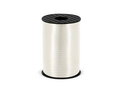 Panglică decorativă pentru baloane - pastel - alb - 225 m