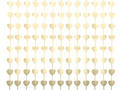 Cortina Heart în aur mat - 100 x 200 cm