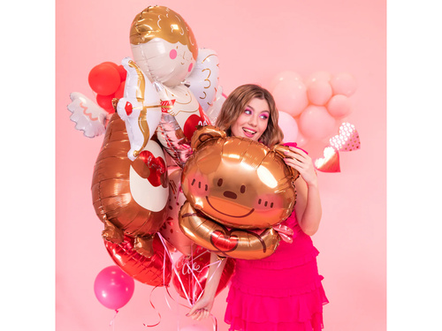 Balon folie ursuleț Teddy cu inimă - 58x75 cm - 1 buc.