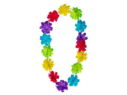 Colier hawaiian - curcubeu - 90 cm - 1 buc.