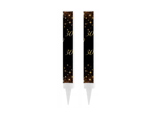 Fântână spumantă pentru tort pentru a 30-a aniversare - 12 cm - 2 buc.