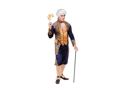 Costum Marquis din catifea - albastru