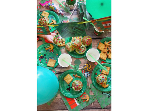 Paie aniversară Pixels - 6 buc.