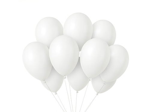 Baloane latex alb pastel - 100 buc.