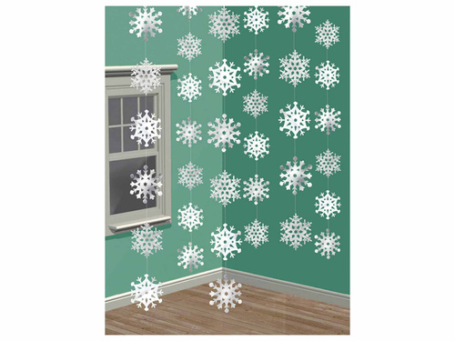 Decor suspendat Oameni de zăpadă - 6 buc.