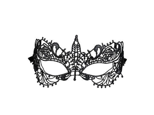 Mască de carnaval din dantelă neagră - 1 buc.