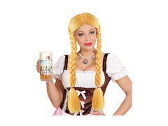 Peruca bivol blond cu împletituri