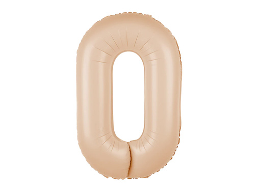 Balon folie caramel cifra 0 - 100 cm - 1 buc.