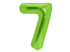 Balon folie verde cu numărul 7 - 100 cm - 1 buc.
