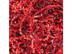 Umplutură pentru cadouri din carton ondulat metalizat - roșu - 50 g