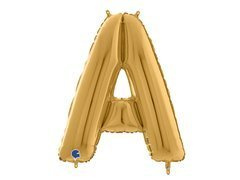 Balon auriu cu litera A - 66 cm - 1 buc.
