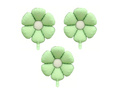 Balon folie cu flori verzi - 50 cm - 1 buc.