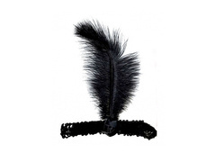 Bentiță retro cu pană neagră cu stilou - 1 buc.