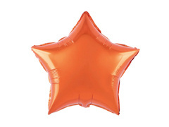 Balon portocaliu cu stea - 46 cm - 1 buc.